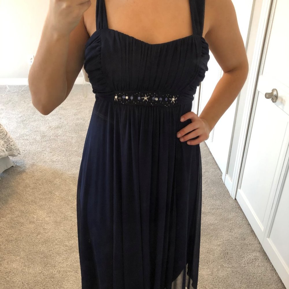 Navy blue mini dress